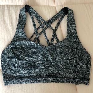 Lululemon blk/white Energy Bra Medium Support S 6